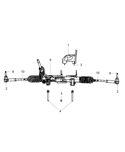 Gear Rack And Pinion Diagram for 5105528AD