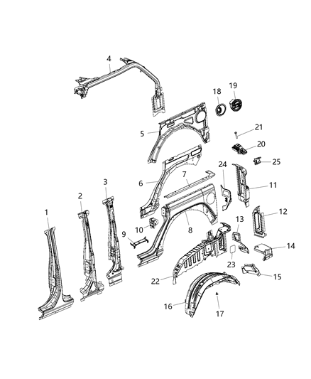 Weld Nut Hexagon Flange M10X1.50 Diagram for 6104990AA