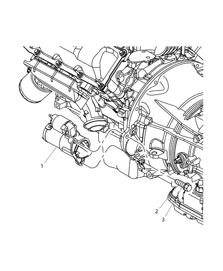 2000 Chrysler LHS Starter Engine Diagram for R6029274AA