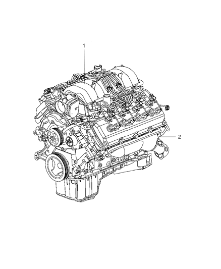 1998 Jeep Grand Cherokee Engine Long Block Service Warning: Replace Manifold Diagram for 68276264AA