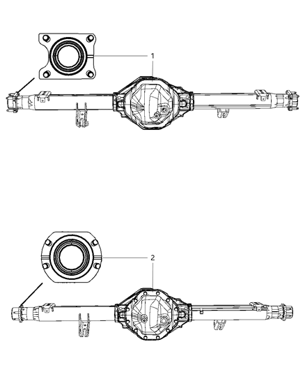 Axle Service Rear See Note Before Ordering Axle Assembly Diagram for 68003472AA