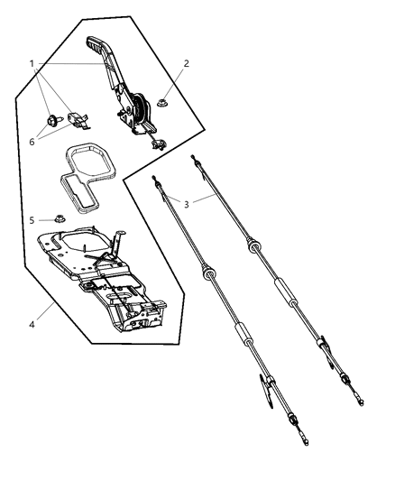 Rear Cable Diagram for 52129230AH