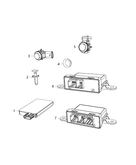 Sensor Blind Spot Detection Diagram for 4672625AC