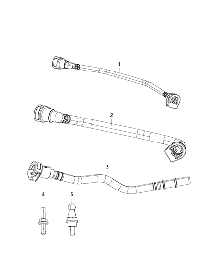 1991 Jeep Comanche Tube Fuel Vapor Diagram for 68241501AA