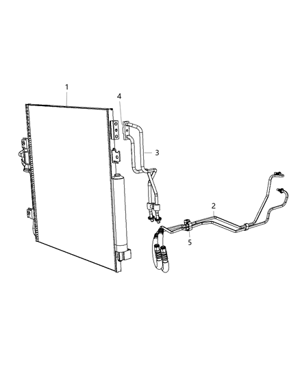 2013 Ram 2500 Hose And Tube Oil Cooler Pressure And Return Diagram for 55037840AF