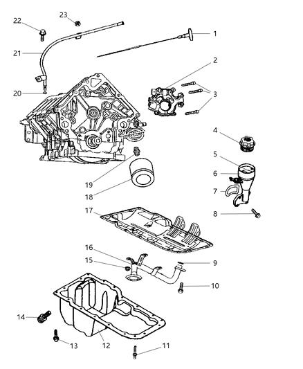 2007 Dodge Dakota Indicator Engine Oil Level See Notes Diagram for 53021719AB