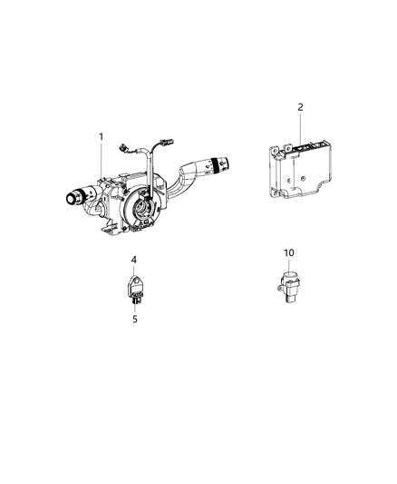 2001 Jeep Cherokee Module Air Bag Control Diagram for 68336643AC