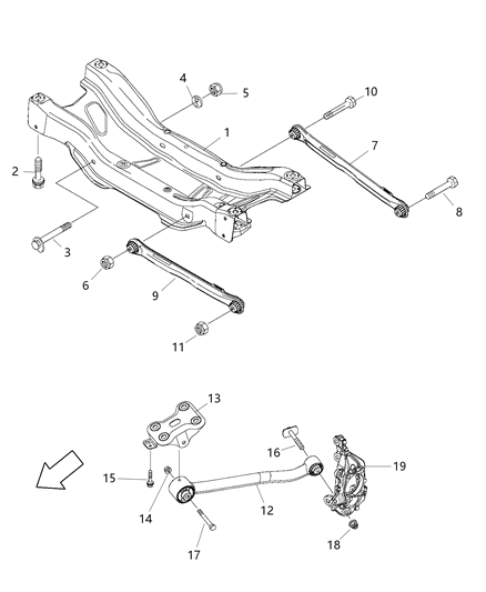 Front Arm, Rear Diagram for 68246742AA