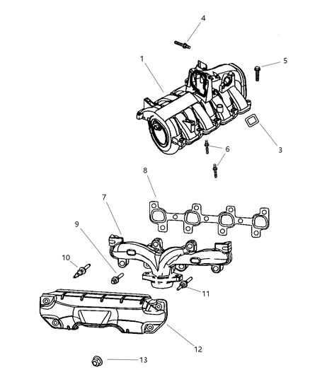 Plug Intake Manifold Diagram for 53032410AB