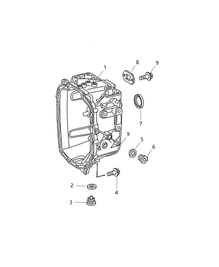 1988 Chrysler Fifth Avenue Plate Shift Rail Guide Diagram for 5142719AA