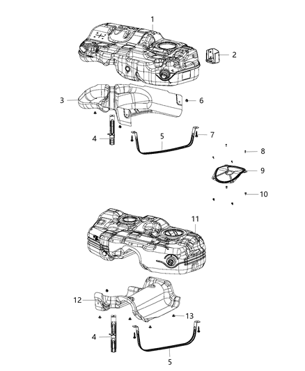 1990 Dodge Ram 50 Tank Fuel Diagram for 68260957AC