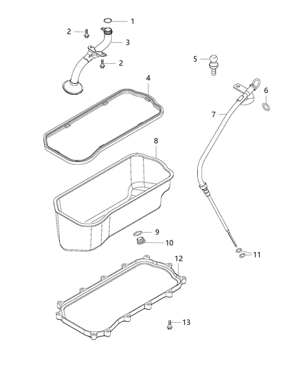 Indicator Engine Oil Level Diagram for 68267920AA