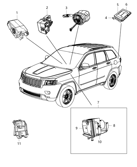 Module Steering Column Diagram for 1NJ71LU5AC