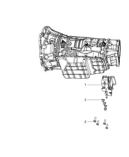 1988 Dodge D250 Insulator Transmission Support Diagram for 52060198AB