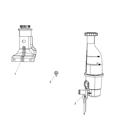 Reservoir Power Steering Pump Diagram for 5272351AD