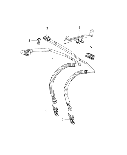 1991 Dodge Stealth Tube Fuel Vapor Diagram for 68264863AA