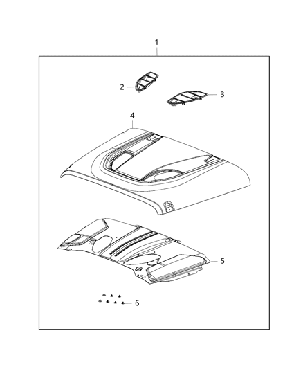 Hood Kit Vehicle Diagram for 82213656AC