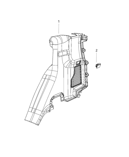 Panel Assembly Rear Door Trim Diagram for 6LJ57TX7AC