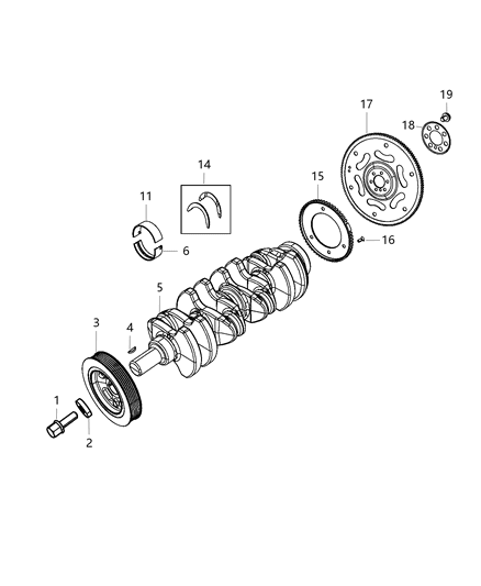 Drive Plate Diagram for 52108837AB