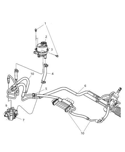 Pump And Pulley Power Steering Diagram for 4743801AF