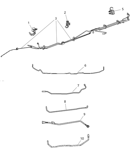 1989 Chrysler Fifth Avenue Tube Fuel Return Diagram for 52102614AE