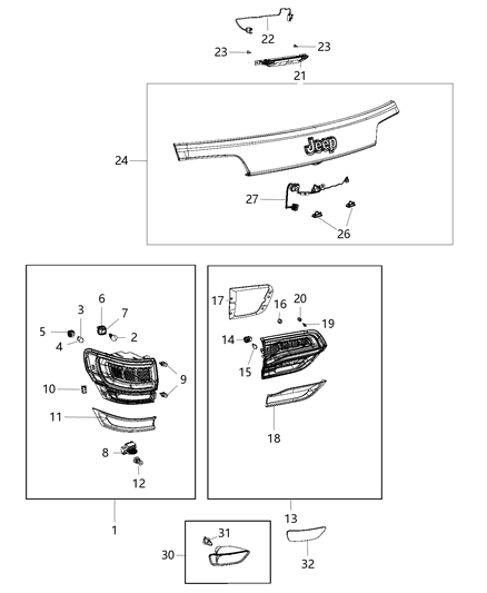 Lamp Tail Diagram for 68142942AD