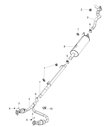 2007 Dodge Sprinter 3500 Pipe Exhaust Extension Diagram for 68145544AC