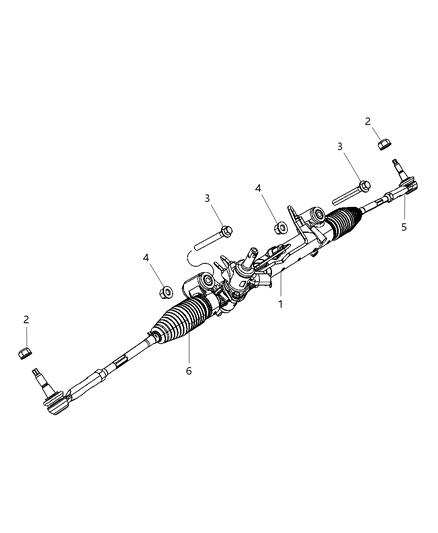 1992 Dodge B150 Gear Rack And Pinion Diagram for 4584569AC