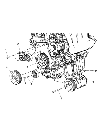 1987 Dodge 600 Pulley Idler Diagram for 4668455AA