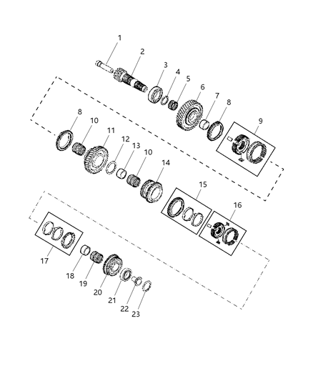 2003 Chrysler Town & Country Gear Second Diagram for 68109983AA