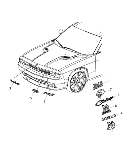 Nameplate Srt Diagram for 68239550AB