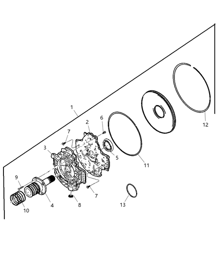 2000 Chrysler Grand Voyager Seal Transmission Oil Pump Diagram for 4617919
