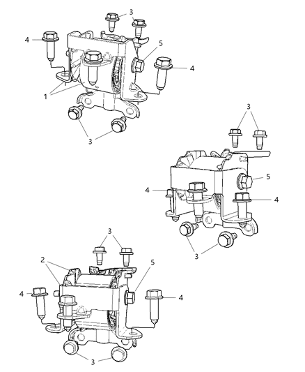 2001 Jeep Grand Cherokee Insulator Engine Mount Diagram for 5105667AD