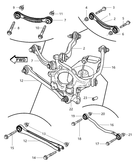 2010 Dodge Charger Camber Link Diagram for 68046589AA