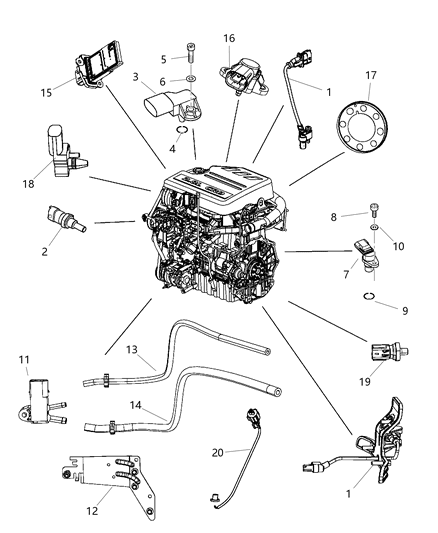 Screw Diagram for 68031587AA