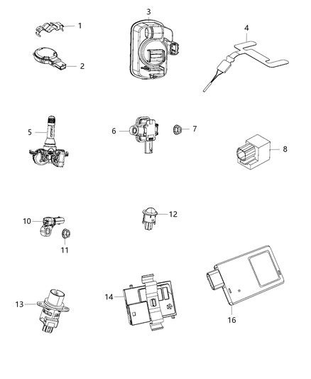 2007 Jeep Compass Sensor Rain Diagram for 68350230AA