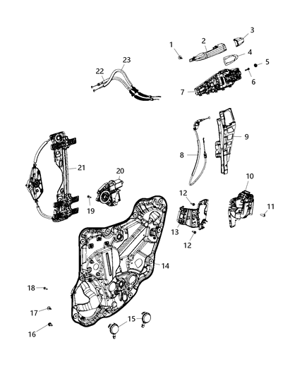 Latch Rear Door, Passenger Side Diagram for 4589914AE