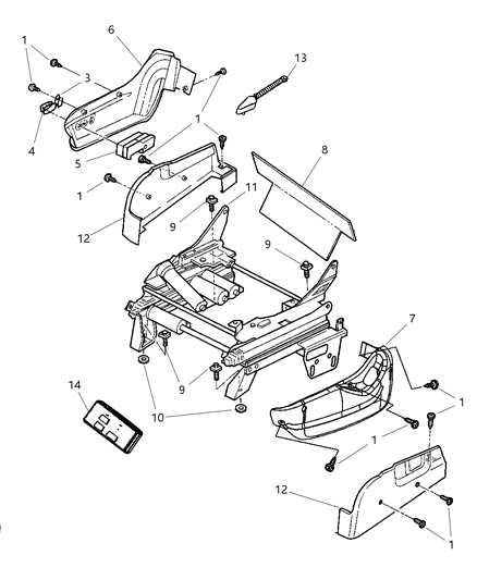 2019 Dodge Charger Shield Side Seat Diagram for 1AN011J1AA