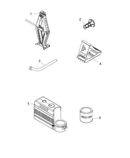 Retainer Spare Tire Diagram for 68256089AA