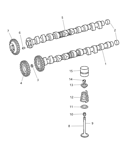 2015 Ram ProMaster 3500 Camshaft Diagram for 5117371AA