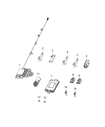 Receiver Hub Diagram for 68315972AB
