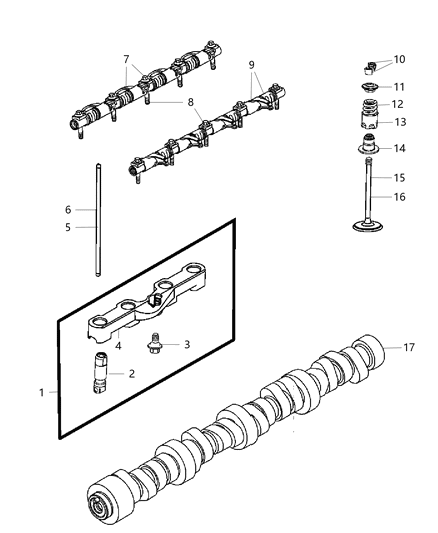 1993 Dodge B250 Spring Intake Valve Diagram for 5037382AC
