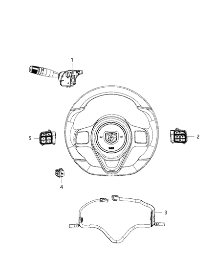 1990 Jeep Wagoneer Wiring Steering Wheel Diagram for 68206382AA