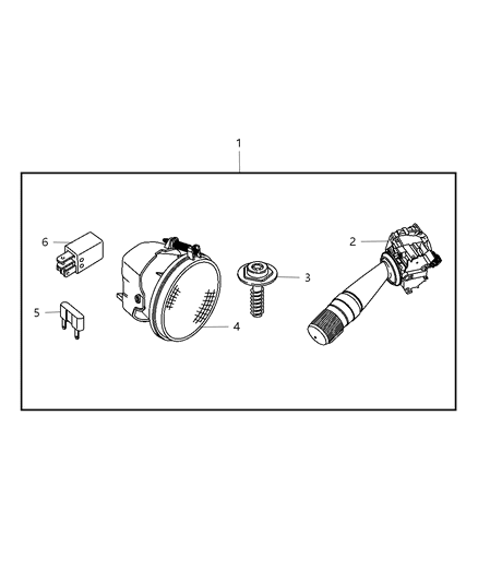 1988 Chrysler Town & Country Switch Multifunction Diagram for 68015101AD