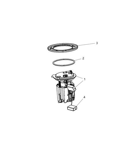 1985 Dodge D350 Module Kit Fuel Pump/Level Unit: Pump, Unit, O-Ring Diagram for 5183202AB
