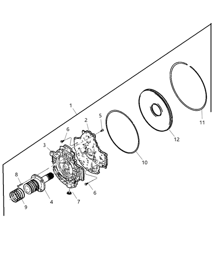 2011 Ram 2500 Pump Kit Transmission Oil Diagram for 68009879AA