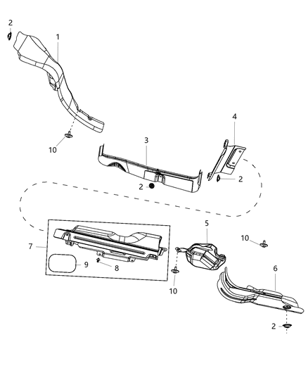2009 Chrysler Aspen Screw Tapping Hexagon Head Diagram for 6510610AA