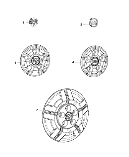 Cover Wheel Diagram for 68417597AA