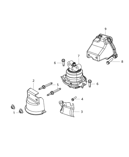 Cushion Engine Support Diagram for 4726030AH