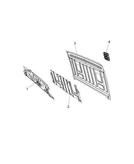 2020 Ram 3500 Exhauster Bodyside Aperture Diagram for 68324094AB